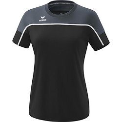 Erima Change T-Shirt Dames - Zwart / Slate Grey / Wit