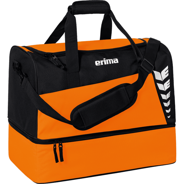 Erima Six Wings (Small) Sac De Sport Avec Compartiment Inférieur, Orange -  Noir
