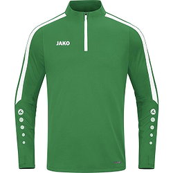 Jako Power Ziptop Enfants - Vert Sport / Blanc