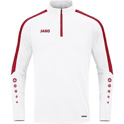 Jako Power Ziptop Herren - Weiß / Rot