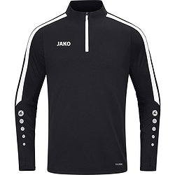 Jako Power Ziptop Herren - Schwarz / Weiß