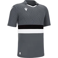 Macron Charon Eco Trikot Kurzarm Kinder - Anthrazit / Schwarz / Weiß