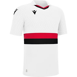 Macron Charon Eco Maillot Manches Courtes Enfants - Blanc / Rouge / Noir