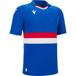 Macron Charon Eco Shirt Korte Mouw Heren - Royal / Rood / Wit