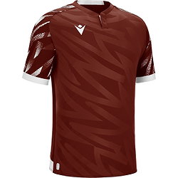 Macron Themis Eco Maillot Manches Courtes Enfants - Bordeaux / Blanc