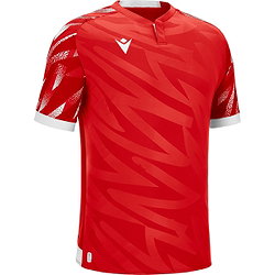 Macron Themis Eco Maillot Manches Courtes Enfants - Rouge / Blanc