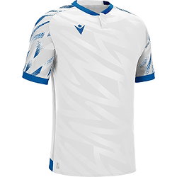 Macron Themis Eco Maillot Manches Courtes Enfants - Blanc / Royal