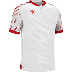 Macron Themis Eco Maillot Manches Courtes Enfants - Blanc / Rouge