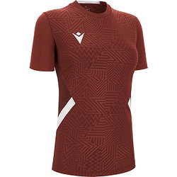 Macron Victory Skat Shirt Korte Mouw Dames - Bordeaux / Wit