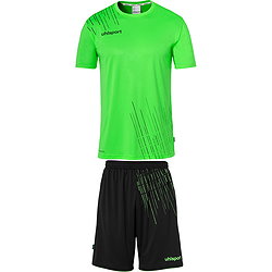Uhlsport Score 26 Ensemble De Foot À Manches Courtes Enfants - Vert Fluo / Noir