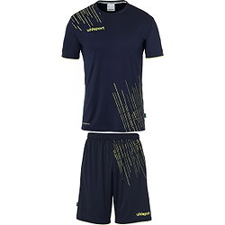 Uhlsport Score 26 Ensemble De Foot À Manches Courtes Hommes - Marine / Jaune Fluo