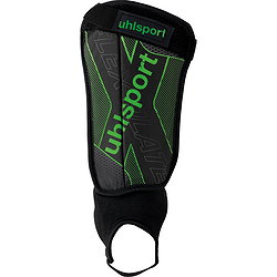 Uhlsport Flex Plate Protège-Tibias - Noir / Vert Fluo / Argent
