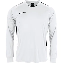 Stanno First First Voetbalshirt Lange Mouw Heren - Wit / Zwart