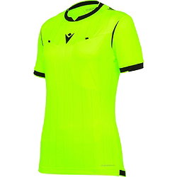 Macron Stephanie Scheidsrechtersshirt Korte Mouw Dames - Fluogeel / Zwart