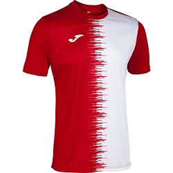 Joma City II Maillot Manches Courtes Hommes - Rouge / Blanc