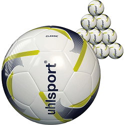 Uhlsport Classic (3) 10X Ballenpakket - Wit / Fluogeel