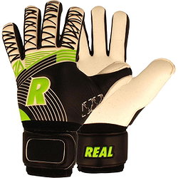 Real Space + (Limited Edition) Gants De Gardien Enfants - Blanc / Noir / Vert Fluo