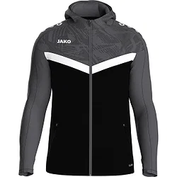 Jako Iconic Hoodie Heren - Zwart / Antraciet