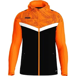 Jako Iconic Hoodie Heren - Zwart / Fluo Oranje