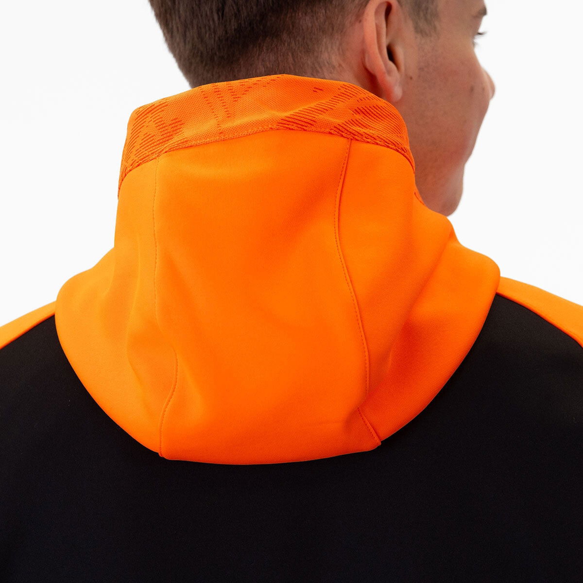 Jako Iconic Hoodie für Herren Schwarz Neonorange Teamswear
