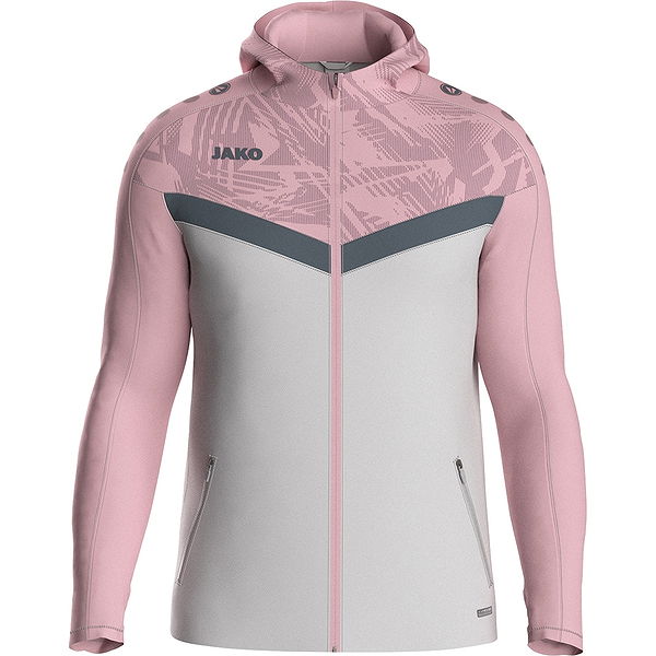 Jako Iconic Hoodie für Herren Soft Grey Rosa Anthra Light