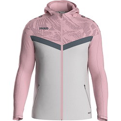 Jako Iconic Hoodie Herren - Soft Grey / Rosa / Anthra Light