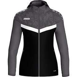 Jako Iconic Hoodie Damen - Schwarz / Anthrazit