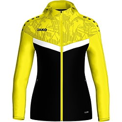 Jako Iconic Sweat À Capuche Femmes - Noir / Jaune Tendre