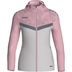 Jako Iconic Hoodie Damen - Soft Grey / Rosa / Anthra Light