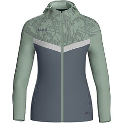 Jako Iconic Hoodie Dames - Zachtgrijs / Mintgroen / Antra Light
