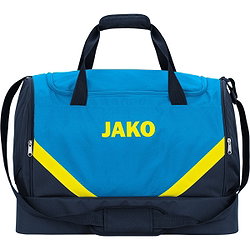Jako Iconic (Junior) Sac De Sport Avec Compartiment Inférieur - Jaune Fluo / Marine / Bleu Jako