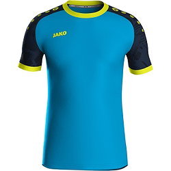 Jako Iconic Shirt Korte Mouw Kinderen - Jako Blauw / Marine / Fluogeel