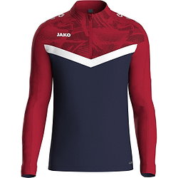 Jako Iconic Ziptop Enfants - Marine / Rouge Chili