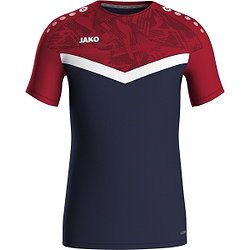 Jako Iconic T-Shirt Hommes - Marine / Rouge Chili
