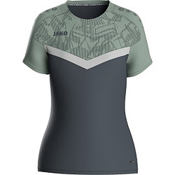 Jako Iconic T-Shirt Femmes - Gris Tendre / Vert Menthe / Anthra Light