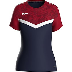 Jako Iconic T-Shirt Damen - Marine / Chili Rot