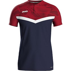 Jako Iconic Polo Hommes - Marine / Rouge Chili
