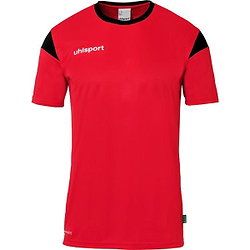 Uhlsport Squad 27 Shirt Korte Mouw Heren - Rood / Zwart