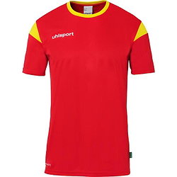 Uhlsport Squad 27 Maillot Manches Courtes Enfants - Rouge / Jaune