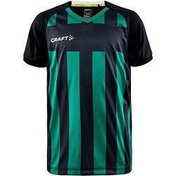 Craft Progress 2.0 Stripe Shirt Korte Mouw Kinderen - Zwart / Groen