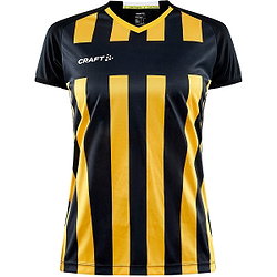 Craft Progress 2.0 Stripe Shirt Korte Mouw Dames - Geel / Zwart