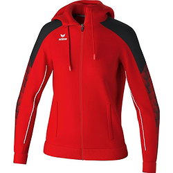 Erima Evo Star Trainingsjacke Mit Kapuze Damen - Rot / Schwarz
