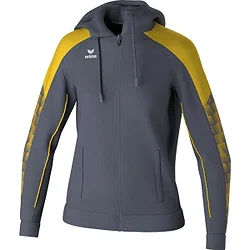 Erima Evo Star Trainingsjack Met Capuchon Dames - Grijs / Geel
