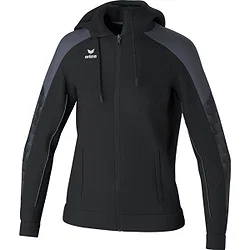 Erima Evo Star Trainingsjacke Mit Kapuze Damen - Schwarz / Grau