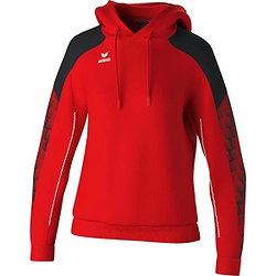 Erima Evo Star Kapuzensweat Damen - Rot / Schwarz