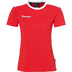 Kempa Shirt Korte Mouw Dames - Rood / Wit