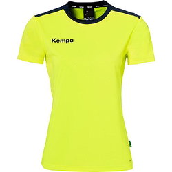 Kempa Maillot Manches Courtes Femmes - Jaune Fluo / Marine