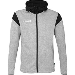 Uhlsport Squad 27 Hoodie Kinder - Dunkelgrau Meliert / Schwarz