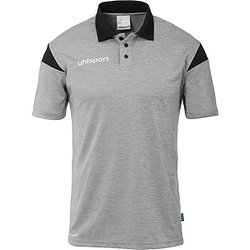 Uhlsport Squad 27 Polo Hommes - Gris Foncé Mélange / Noir