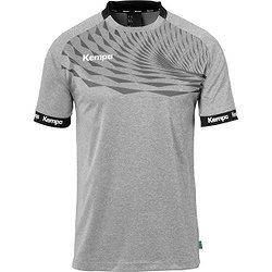 Kempa Wave 26 Shirt Korte Mouw Kinderen - Donkergrijs Gemeleerd